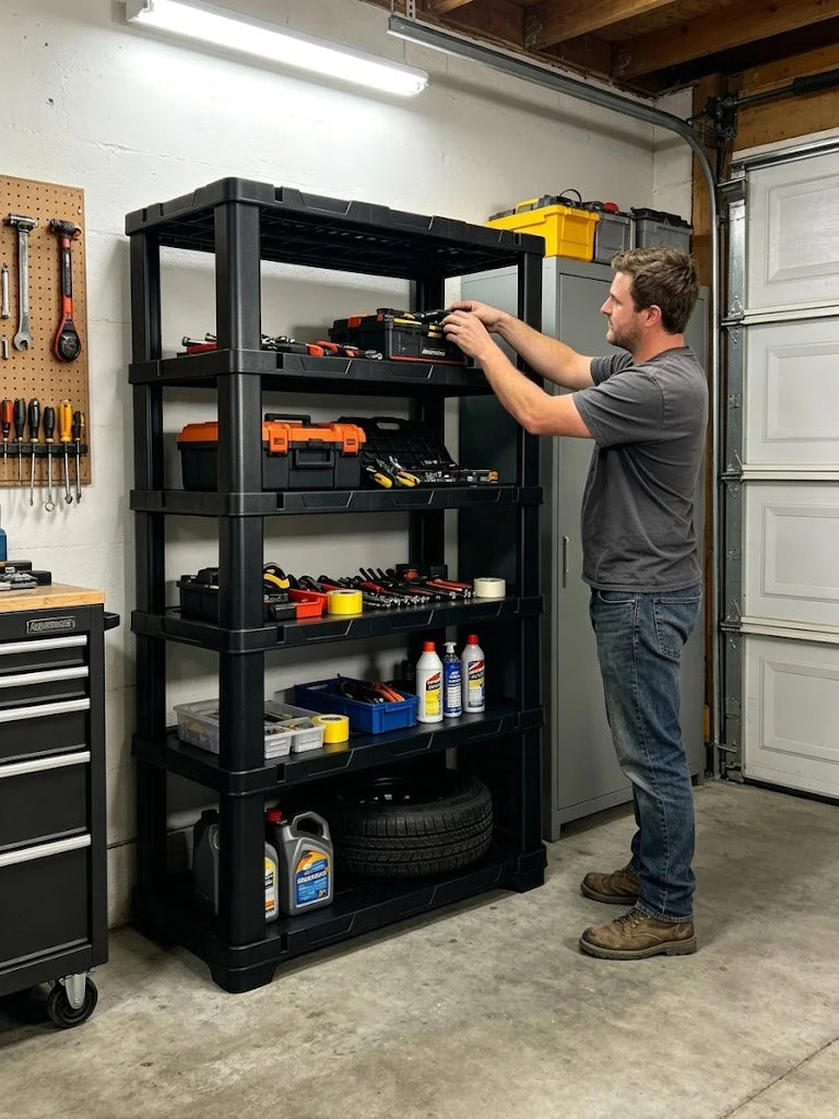 4 & 5 Tier Plastic Storage Shelving Unit