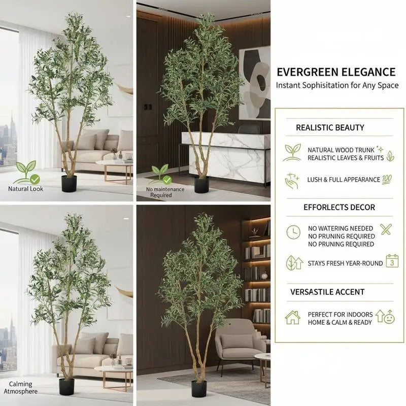 7FT Artificial Olive Tree