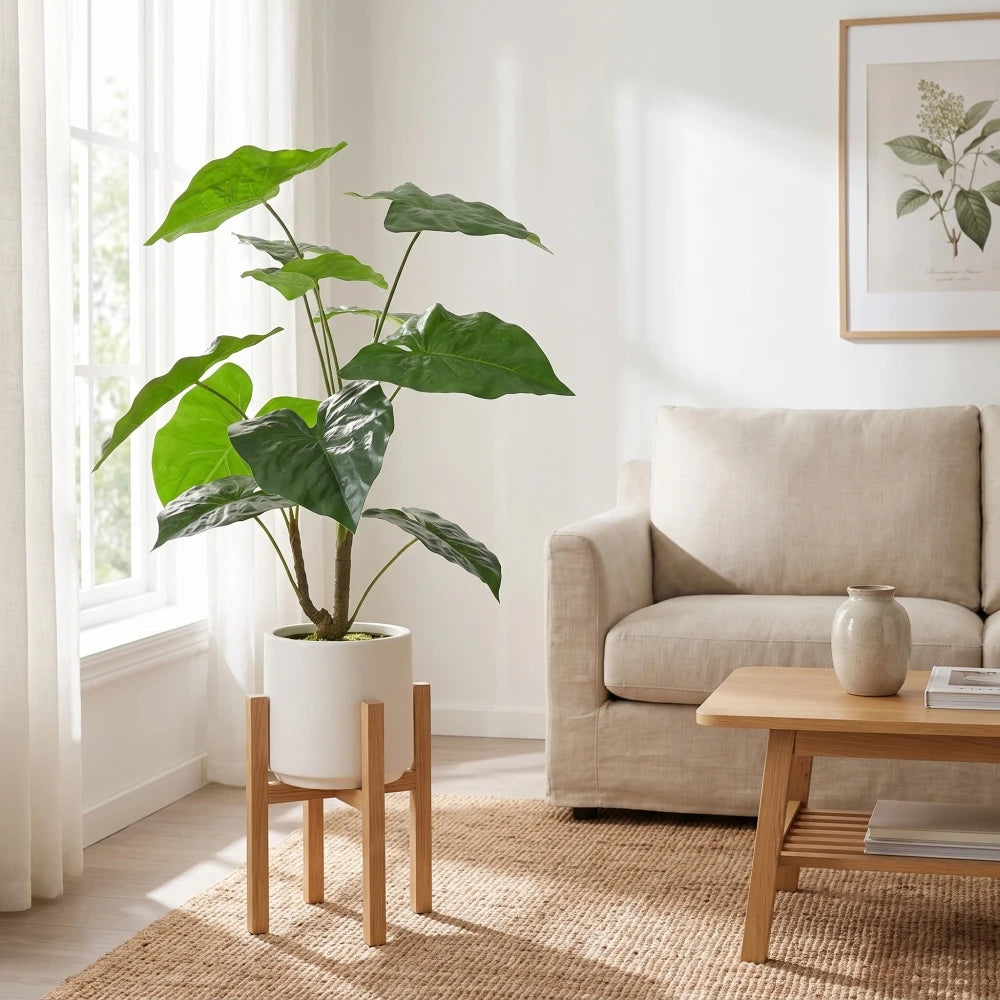 Artificial Tropical Alocasia Leaf Plant