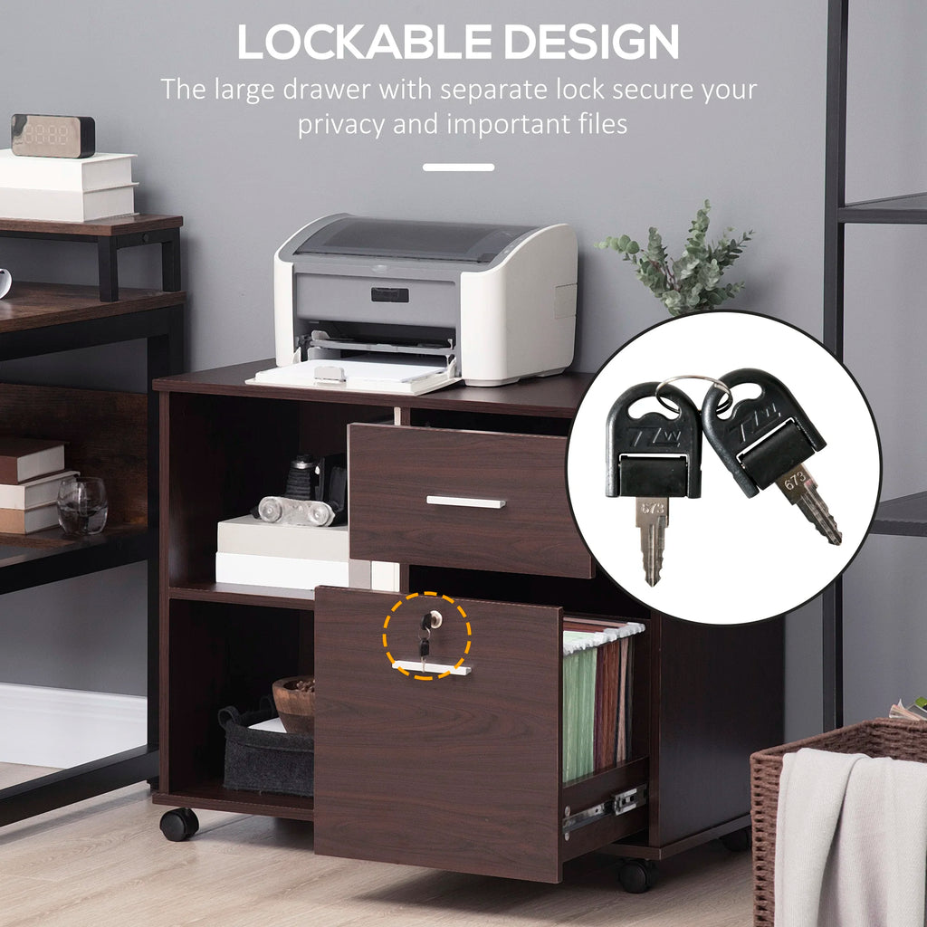 Lateral File Cabinet with Wheels