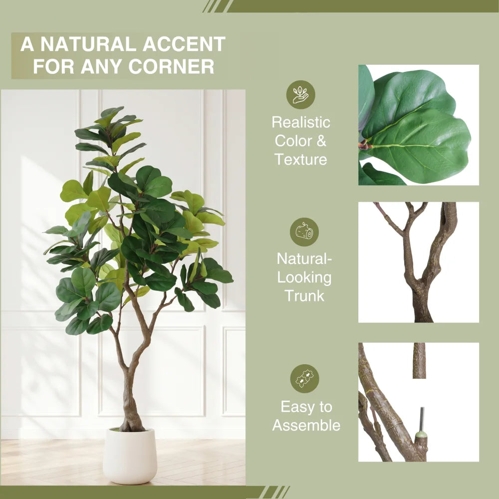 6FT Artificial Fiddle Leaf Fig Tree