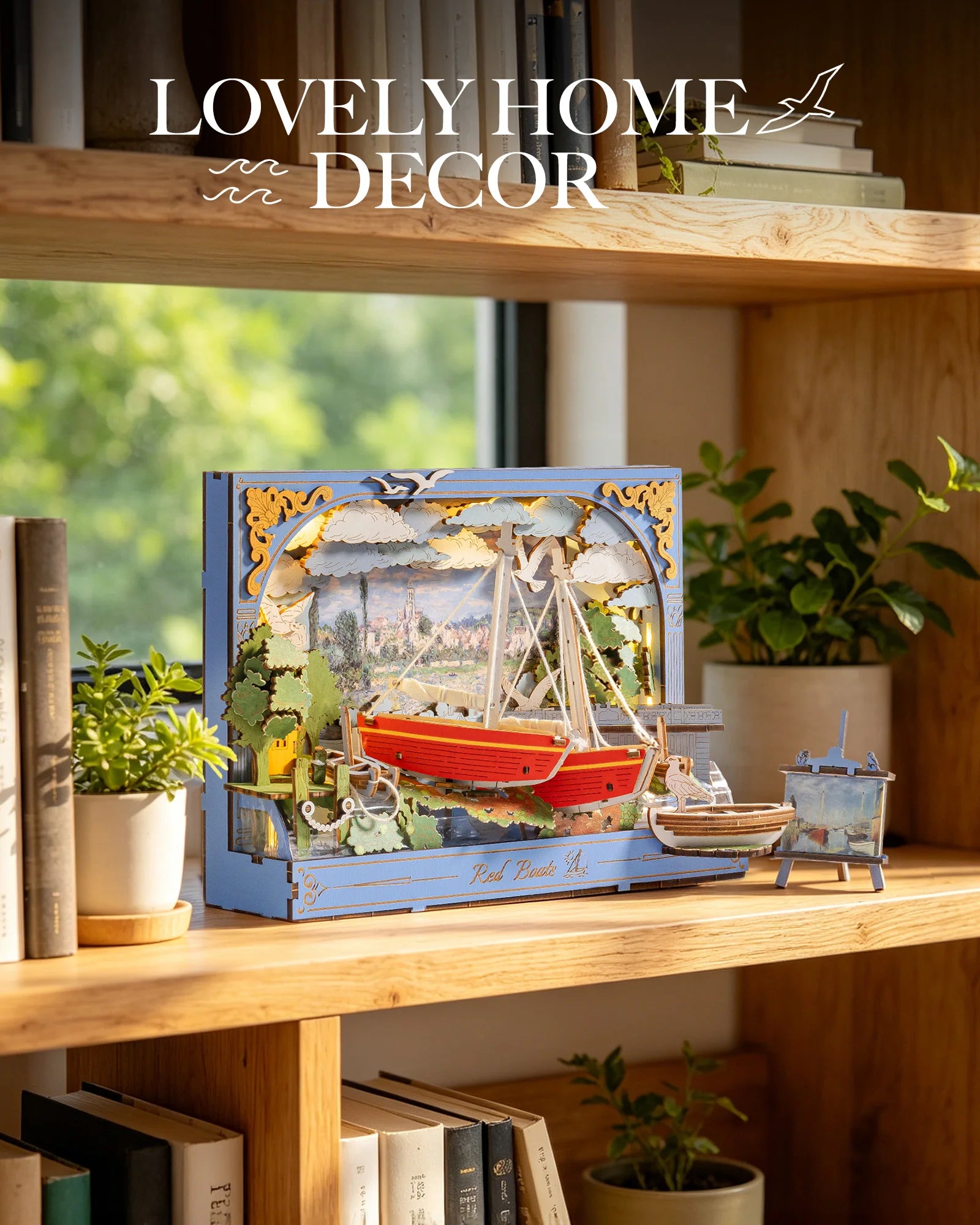 Red Boats Wooden 3D Puzzle