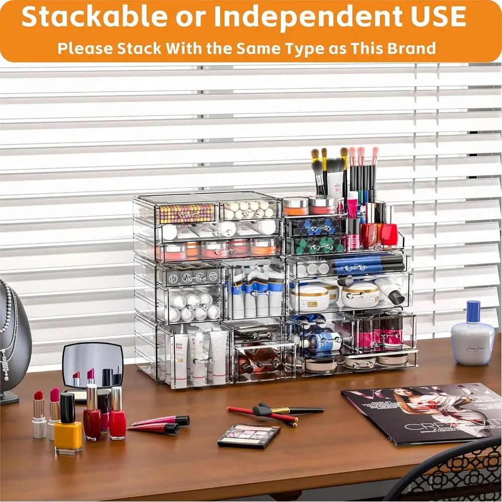 Acrylic Clear Stackable Makeup Organizer