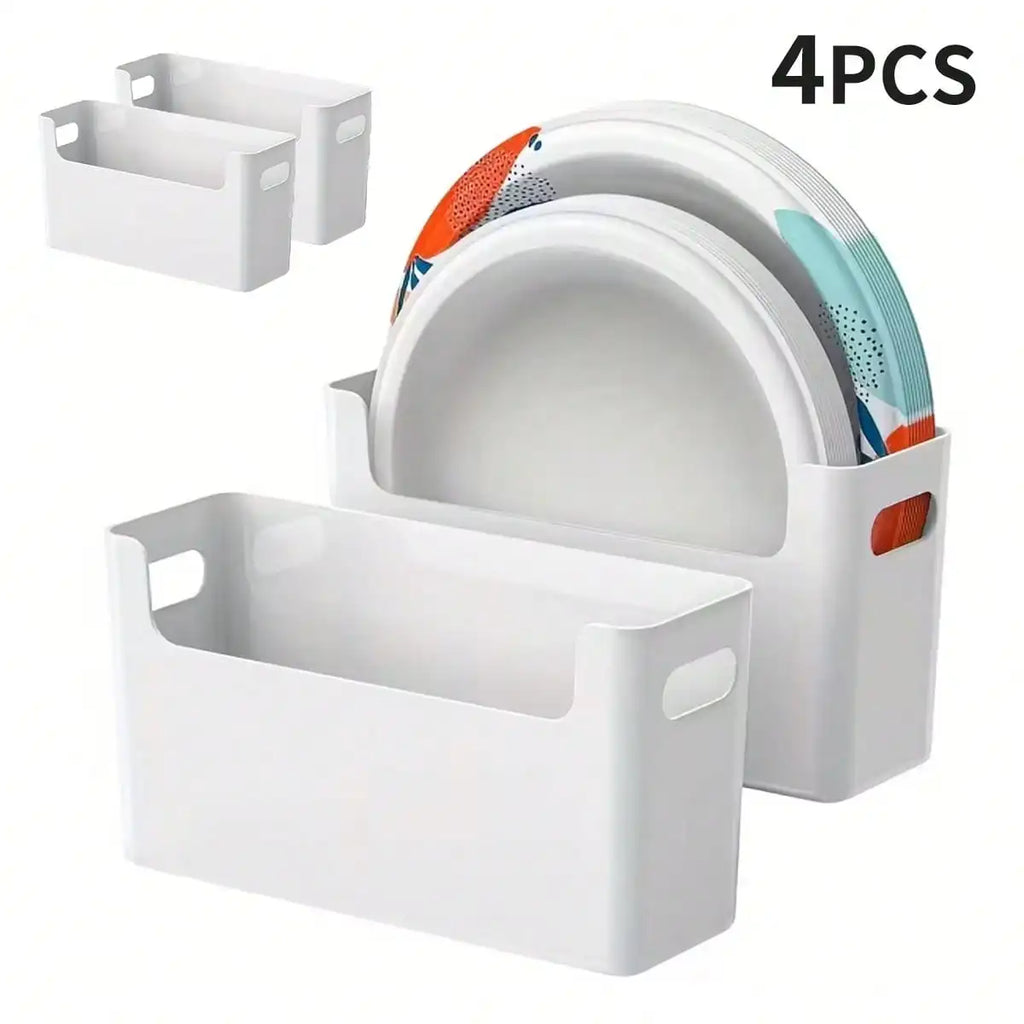 Space Saving Stackable Plastic Plate Organizer