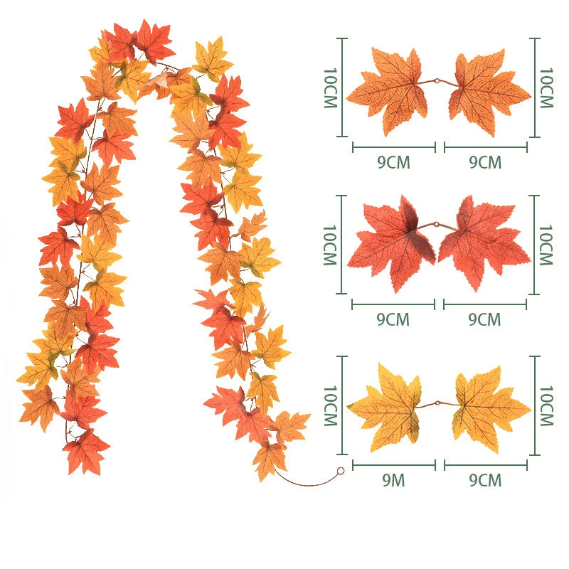Fall Artificial Maple Leaves Vine