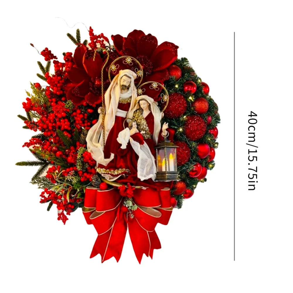 Jesus Sacred Wreath Home Door