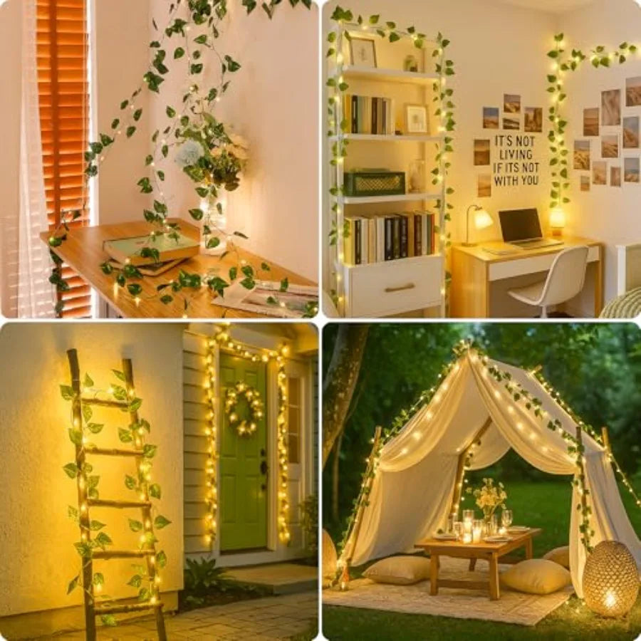 Pothos Vines with Fairy Lights