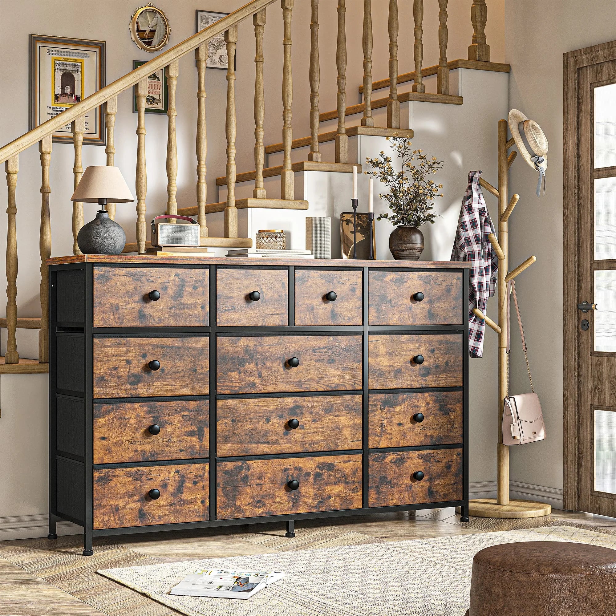 13-Drawer Storage Unit & TV Stand