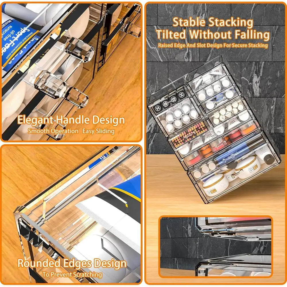 Acrylic Clear Stackable Makeup Organizer