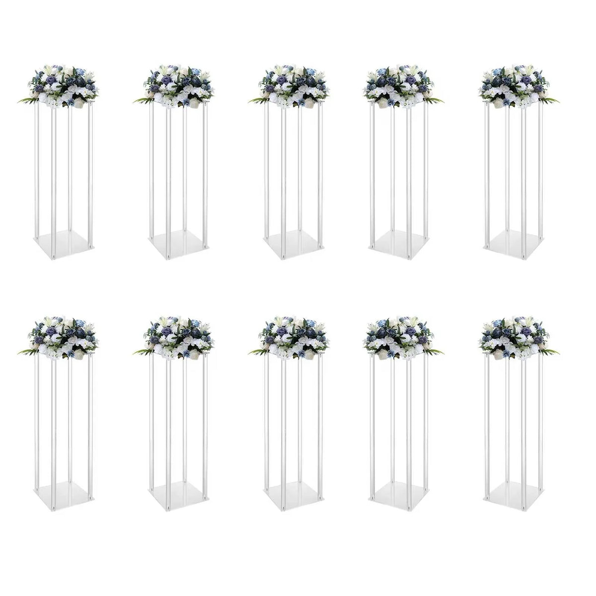 10Pcs Acrylic Vase Wedding Flower Stands