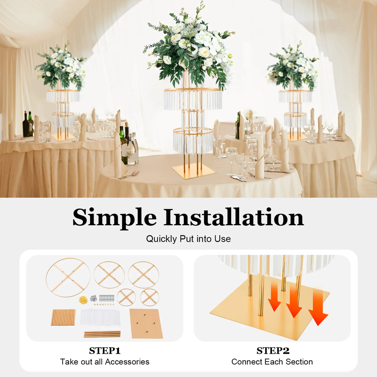 5 Tiers Wedding Centerpieces Decor Display