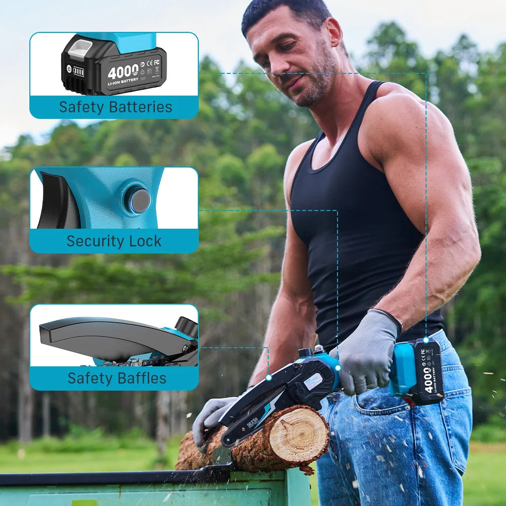 6''Cordless Mini Chainsaw