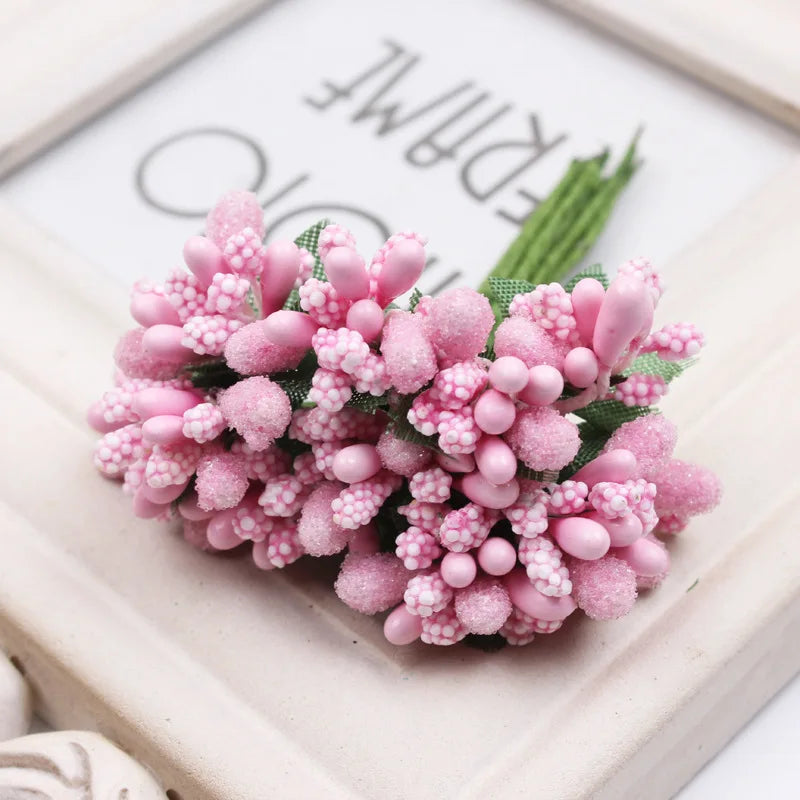 Artificial Small Berries on Wire Stems
