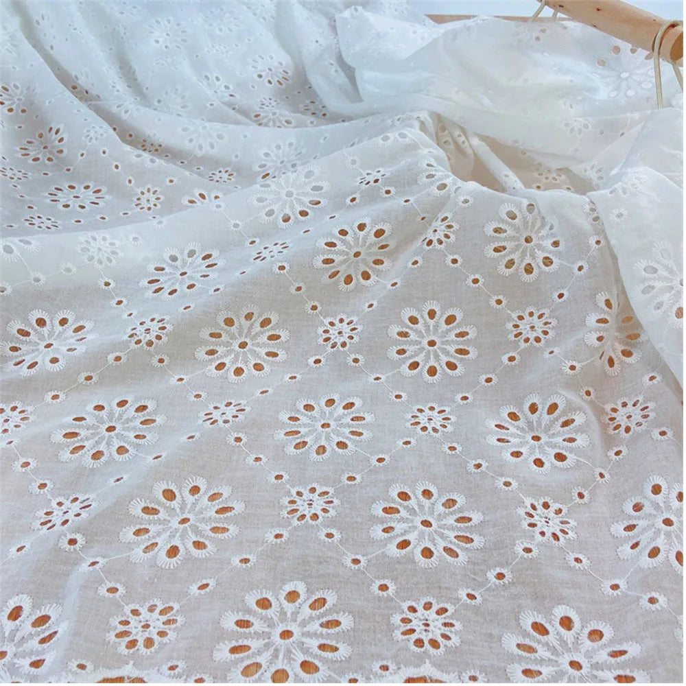 Embroidery Lace Cotton Fabric