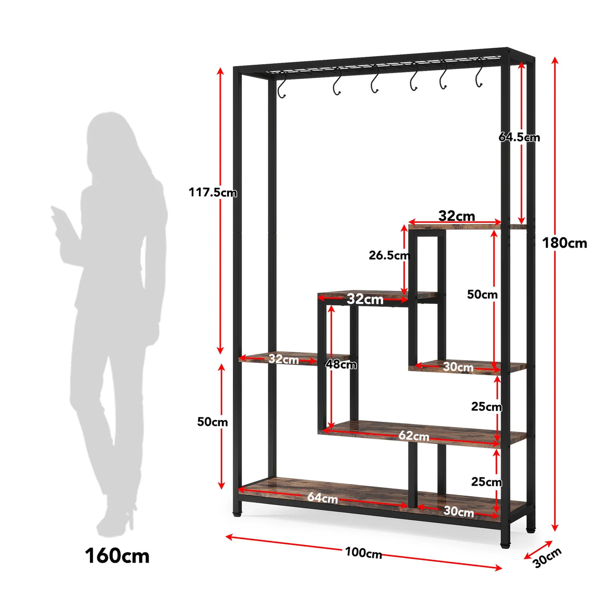 5 Tiers Tall Indoor Plant Stand