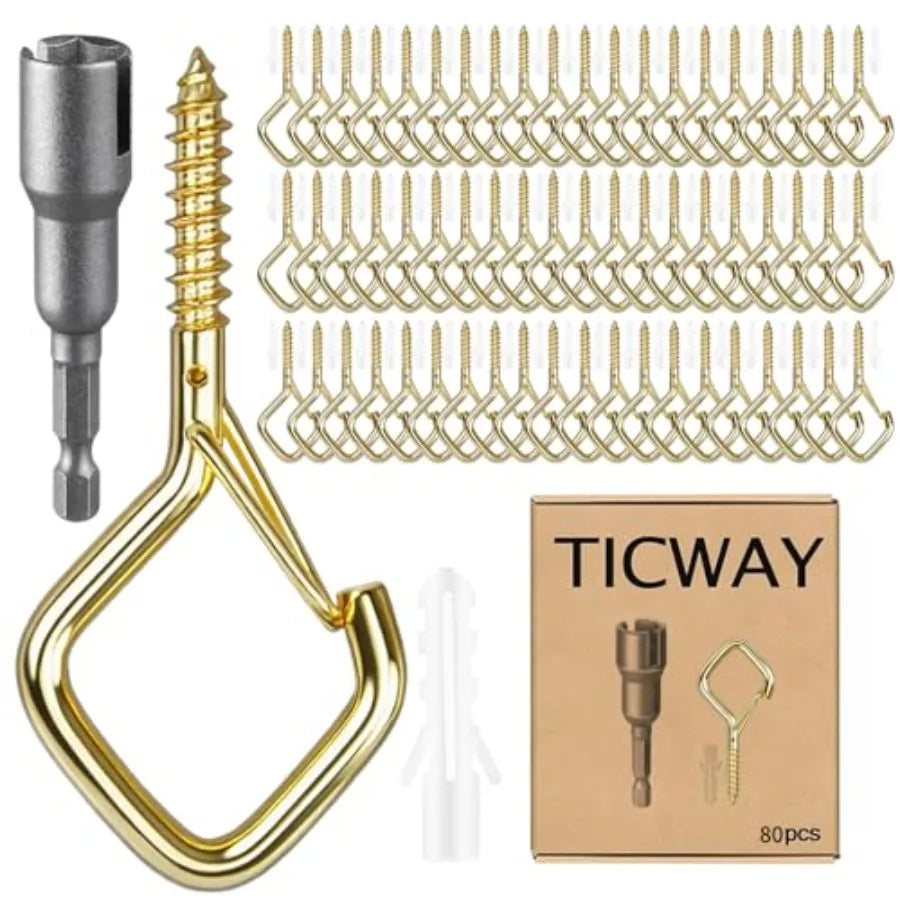 Outdoor Hooks for String Lights, Hanging Baskets