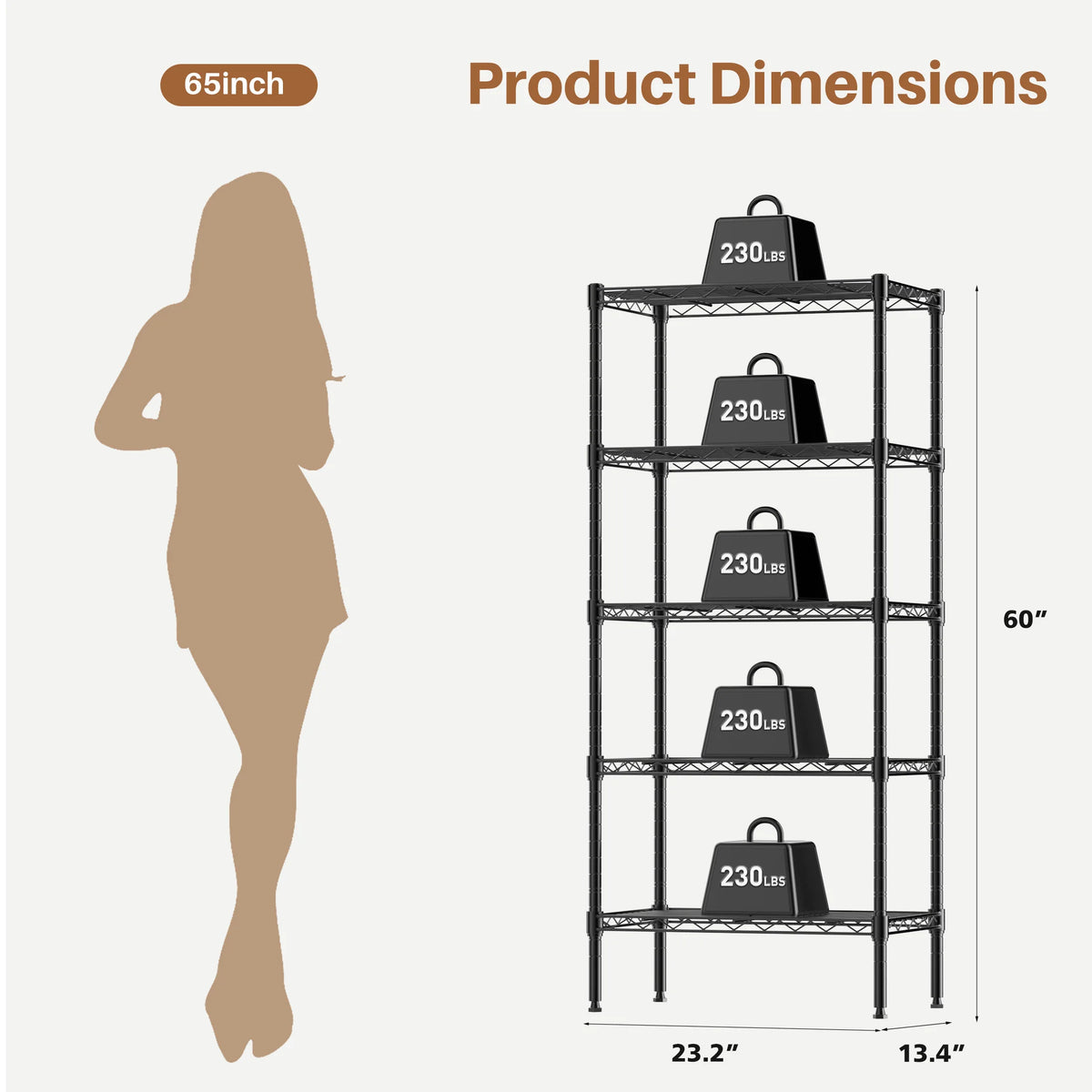 3-5 Tier Metal Storage Shelves