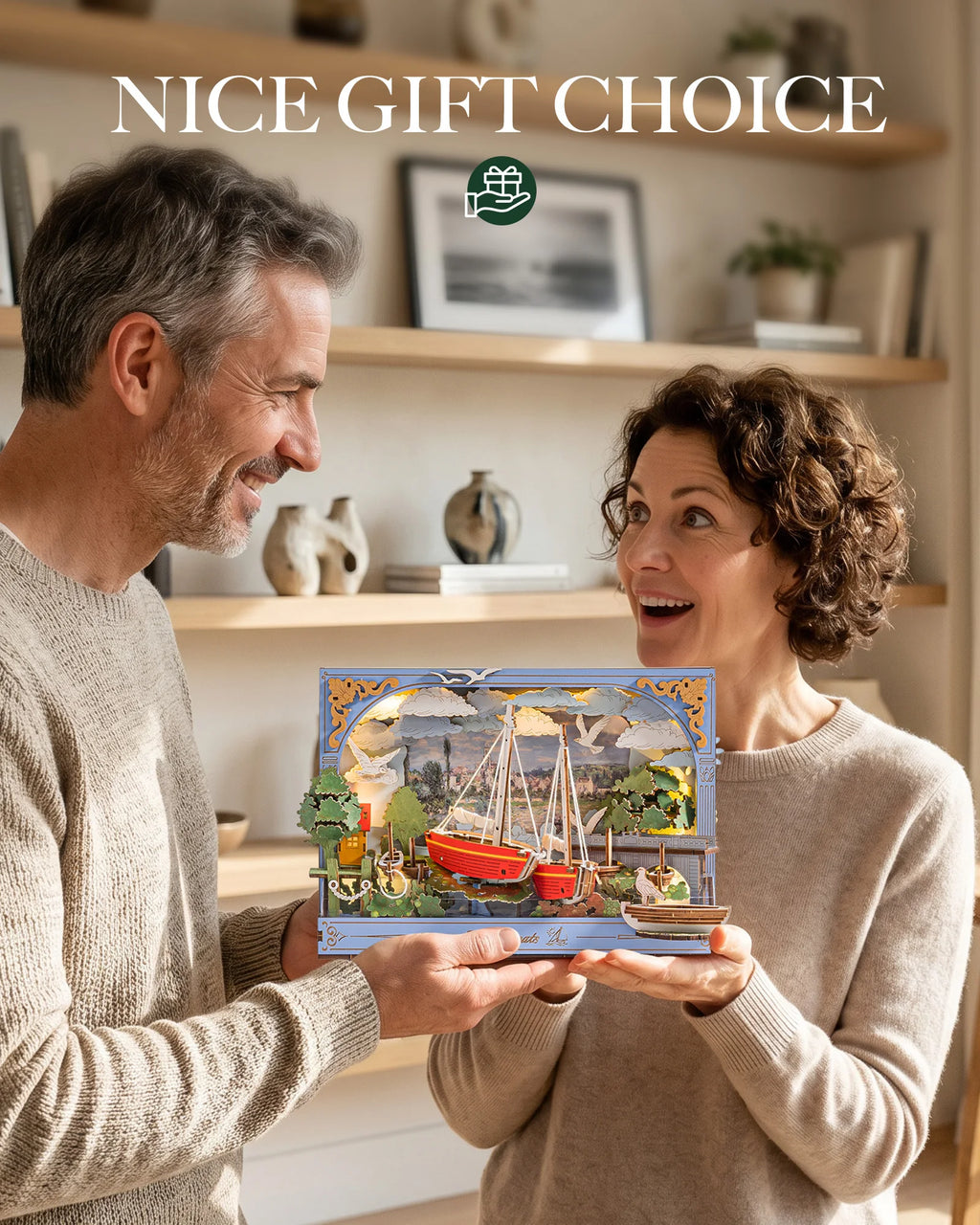 Red Boats Wooden 3D Puzzle