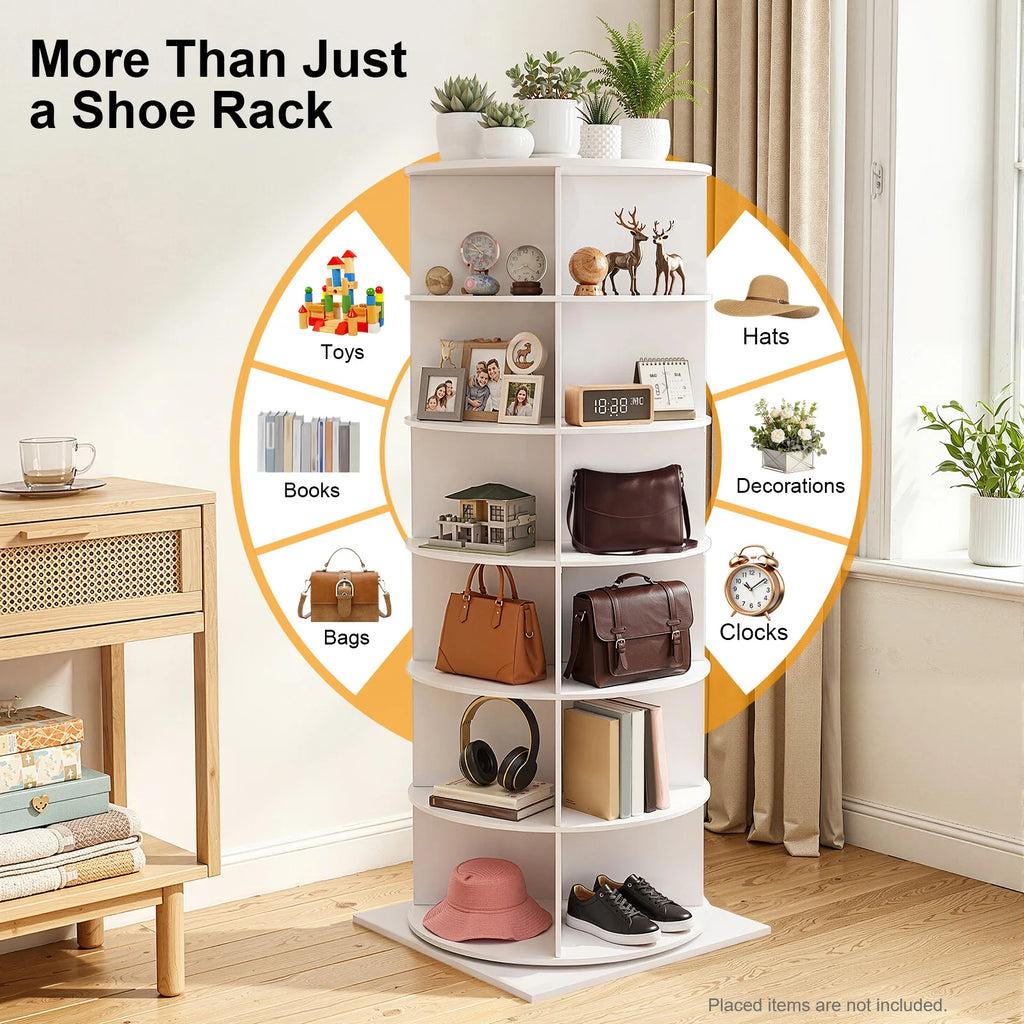 6-Tier Rotating Shoe Rack