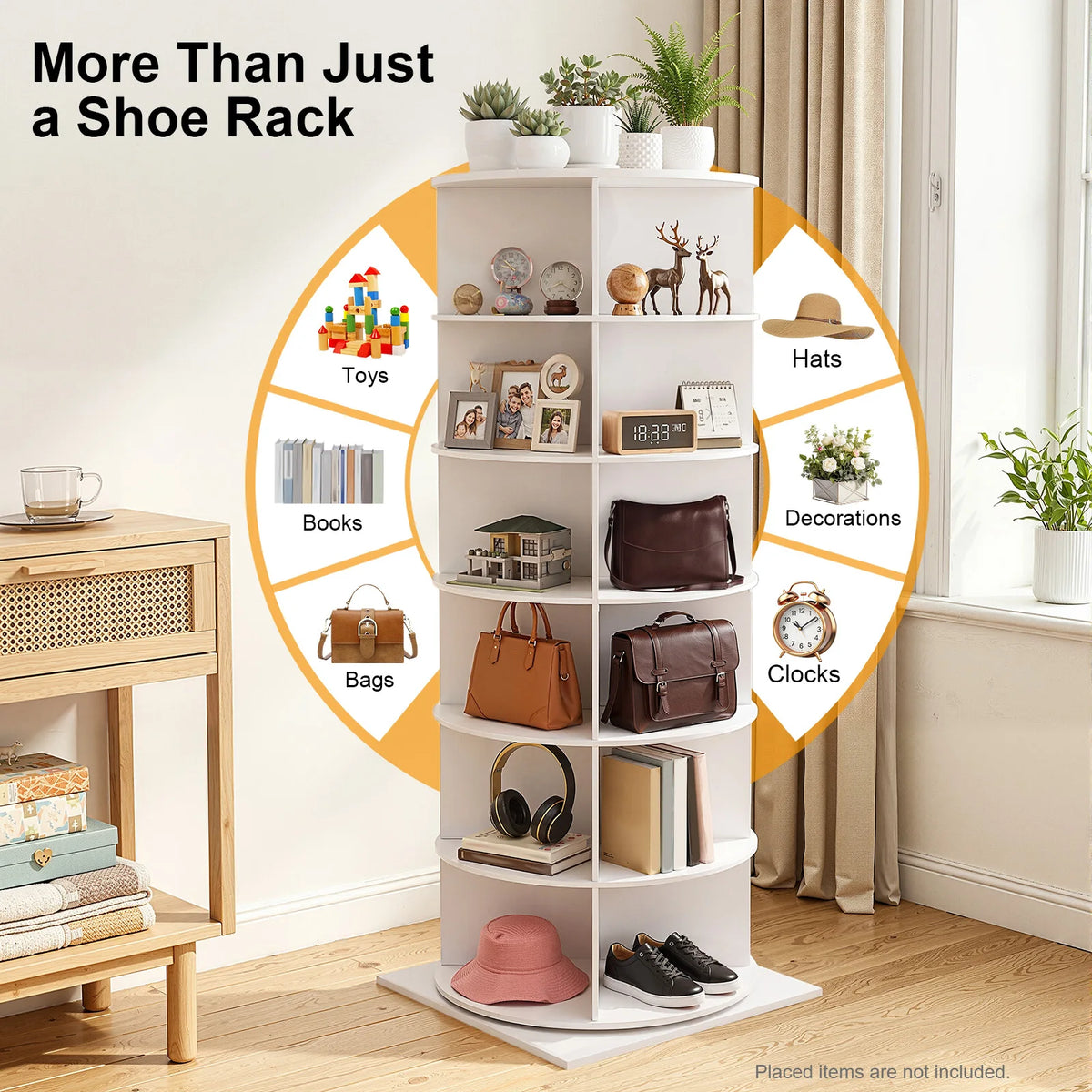 6-Tier Rotating Shoe Rack