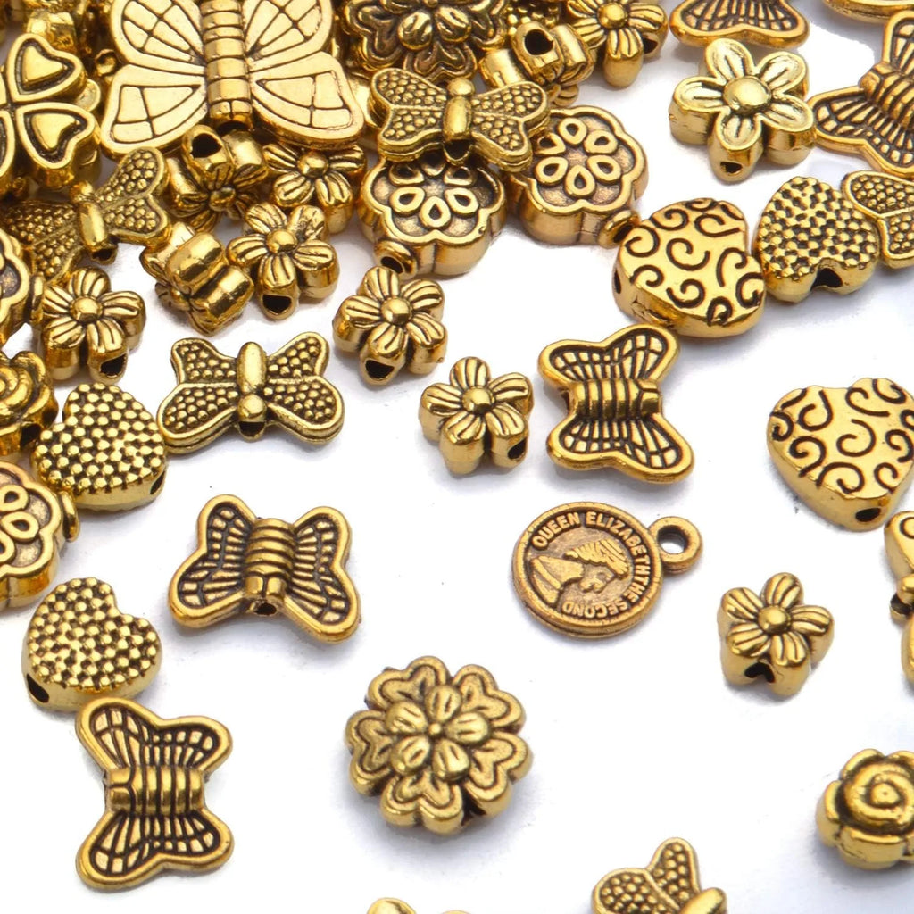 Heart Butterfly Flower Bead Spacers