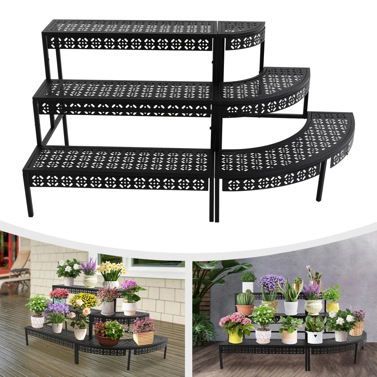 3-Tier Iron Plant Stand