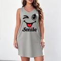 Plus-size sleeveless dress