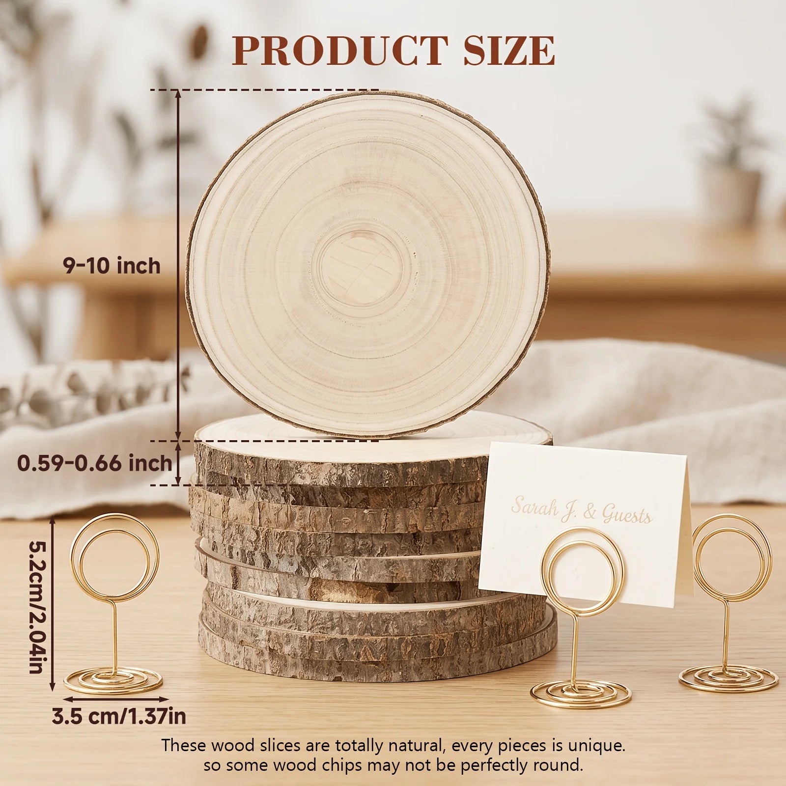 Wood Slices for Centerpieces Table Decorations