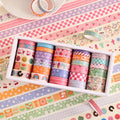 Colorful Floral Writable Washi Tape Set