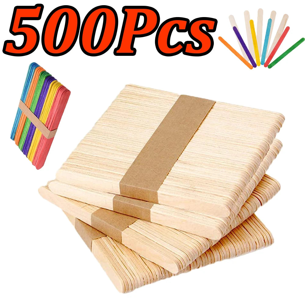 Colored Ice Cream Popsicle Sticks