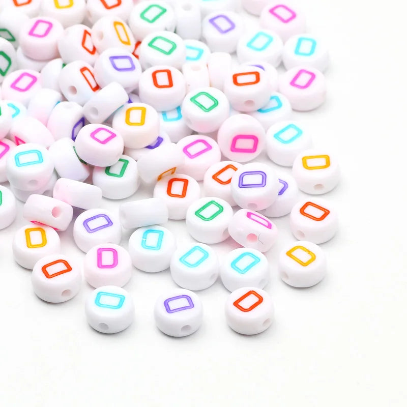 Round A-Z Alphabet Letter Beads