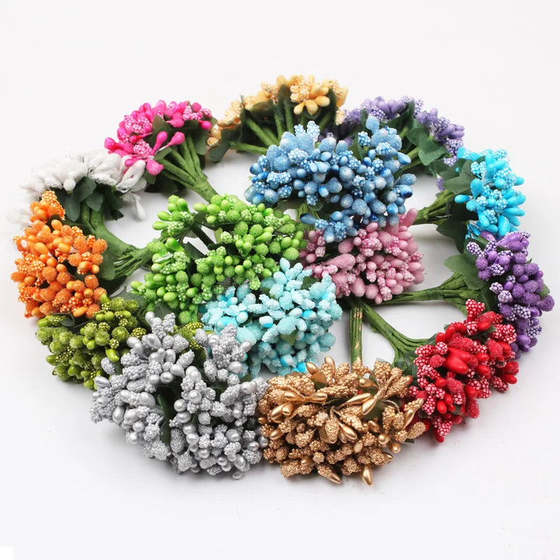 Artificial Small Berries on Wire Stems