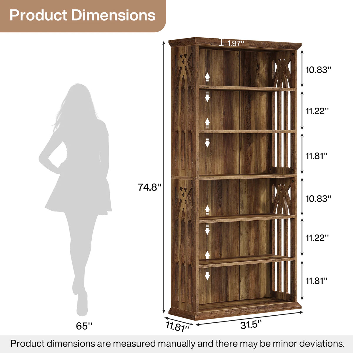 6-Tier Tall Bookshelf