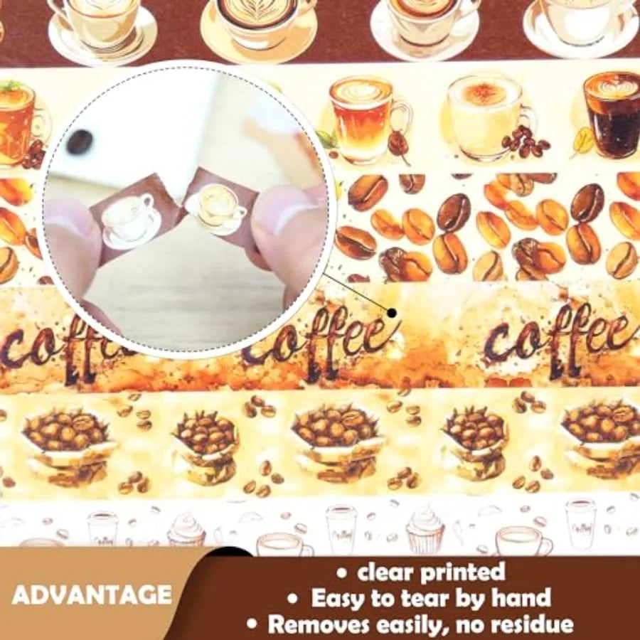 Coffee Themed Washi Tape Set