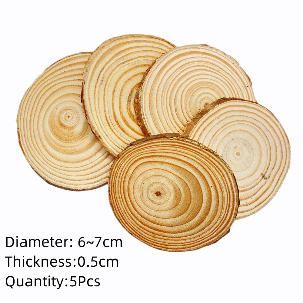 Natural Pine Round Wood Slices