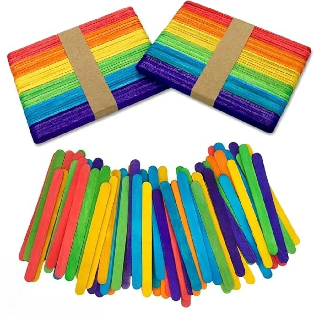 Colored Ice Cream Popsicle Sticks