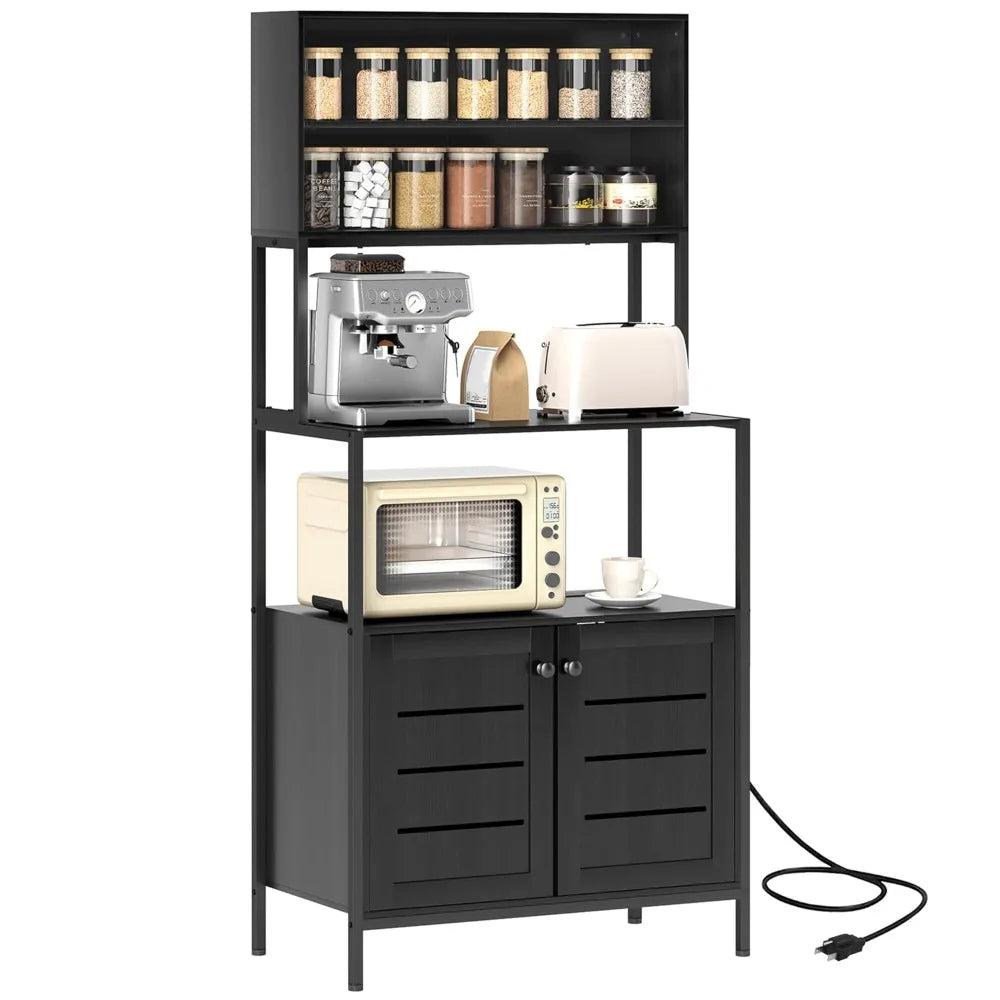 Kitchen Bakers Rack with Power Outlet