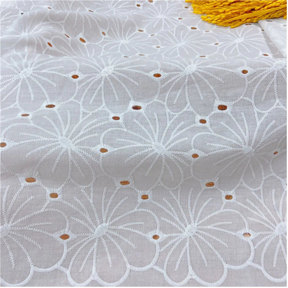 Embroidery Lace Cotton Fabric