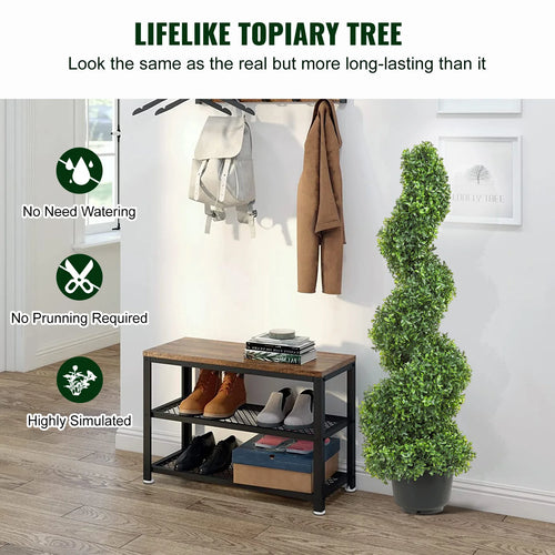 Artificial Boxwood Tower Topiary Spiral Plant