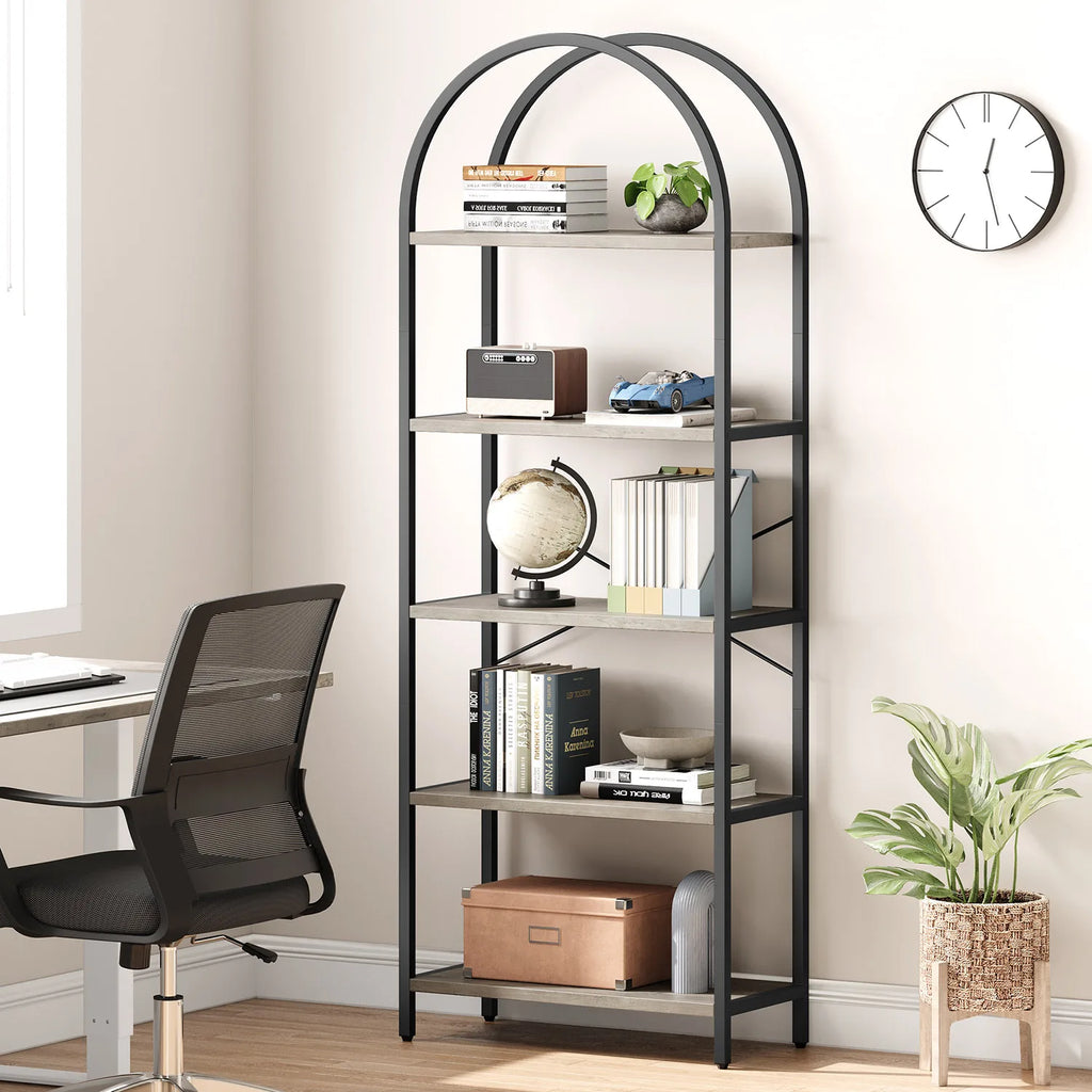 5-Tier Arched Bookshelf