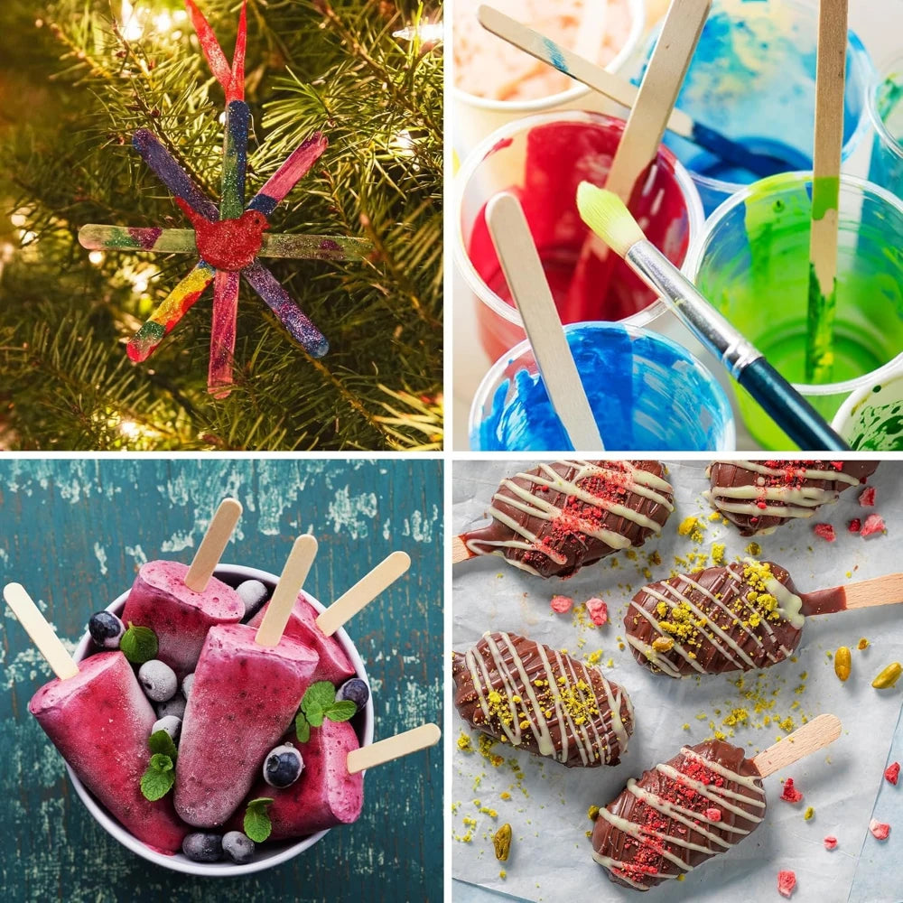 Colored Ice Cream Popsicle Sticks