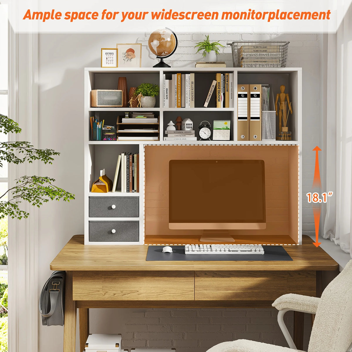 Adjustable Desktop Storage Shelf