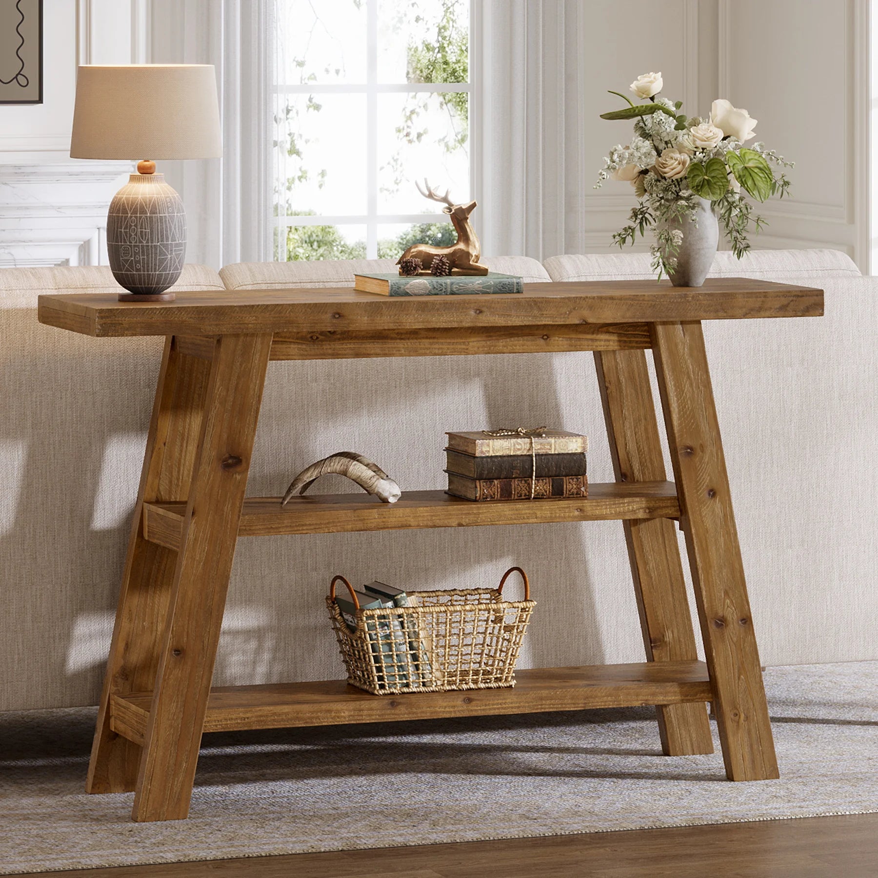 Wood Console Table