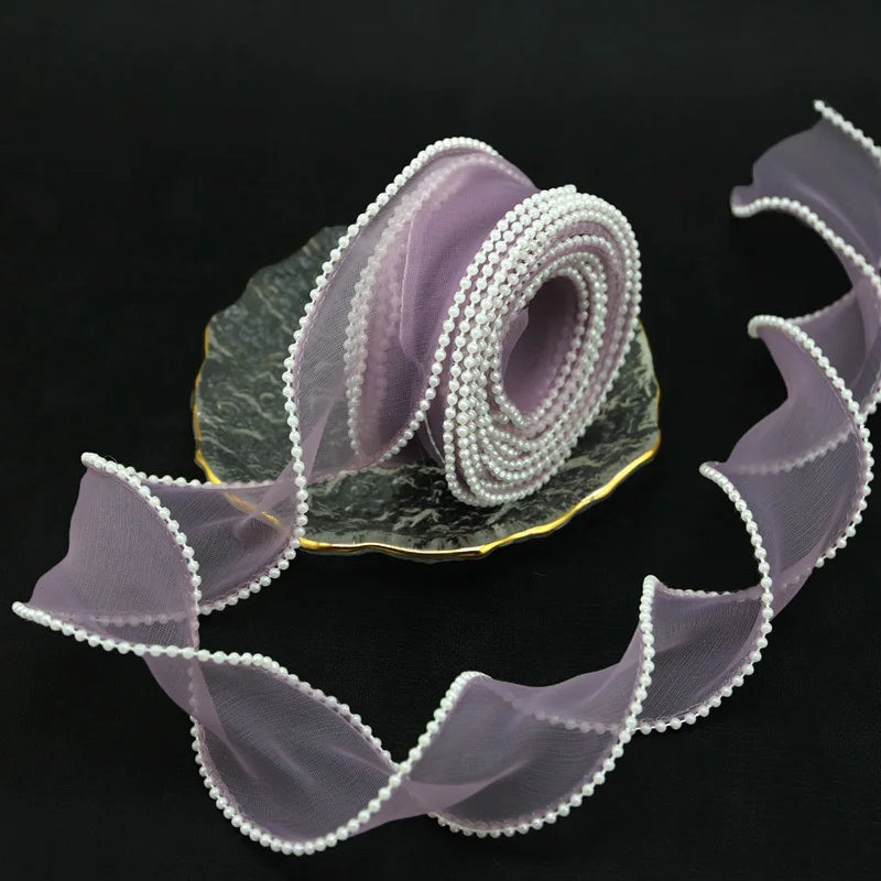 Pearl Edge Organza Ribbon