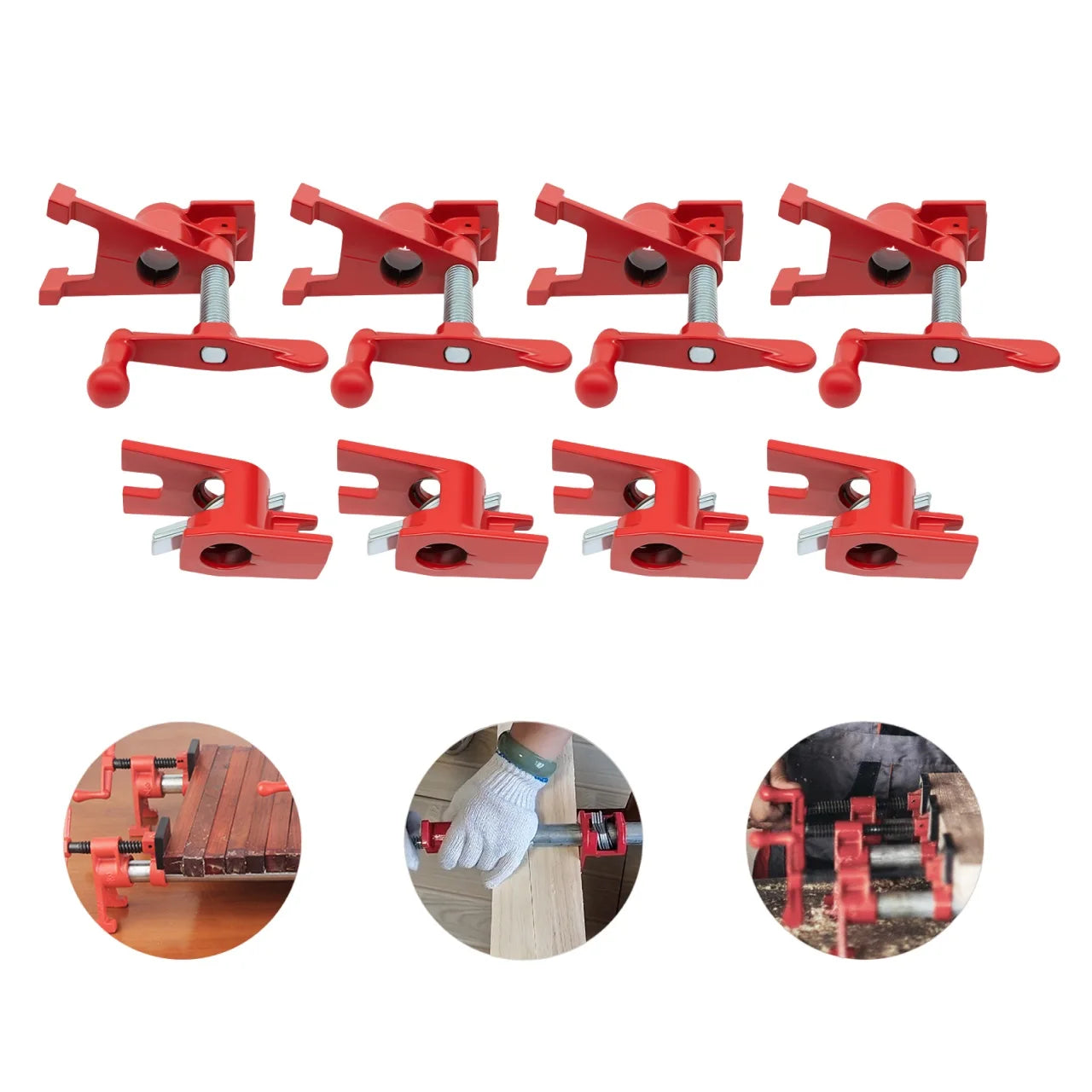 Wood Gluing Pipe Clamp Set