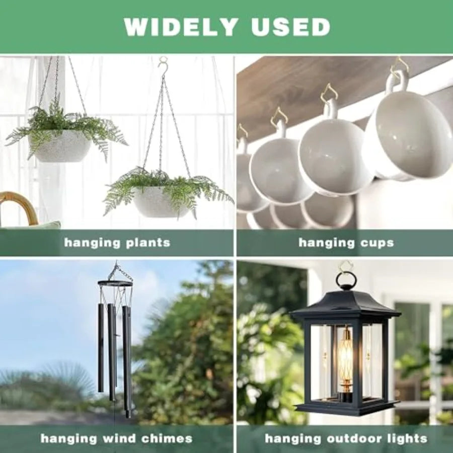 Outdoor Hooks for String Lights, Hanging Baskets