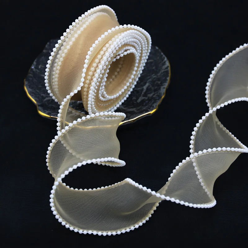 Pearl Edge Organza Ribbon