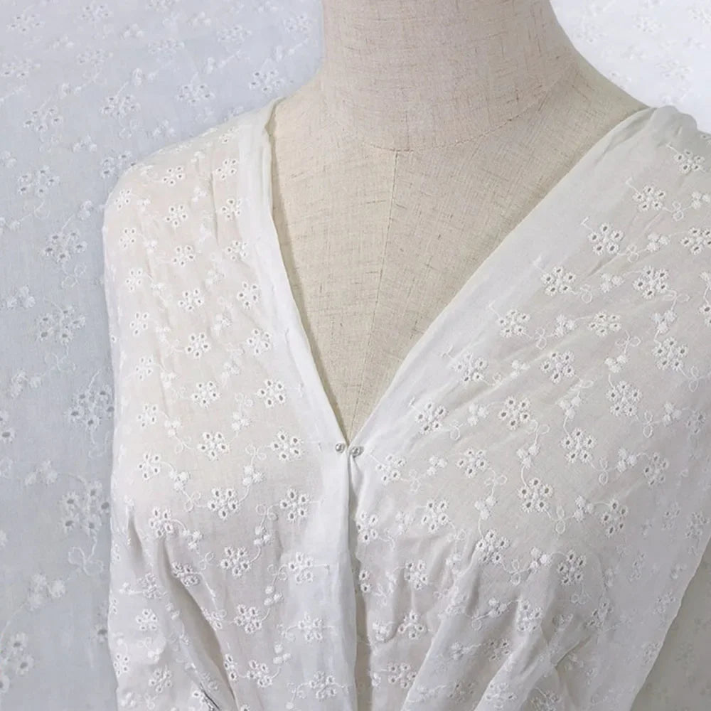 Embroidery Lace Cotton Fabric