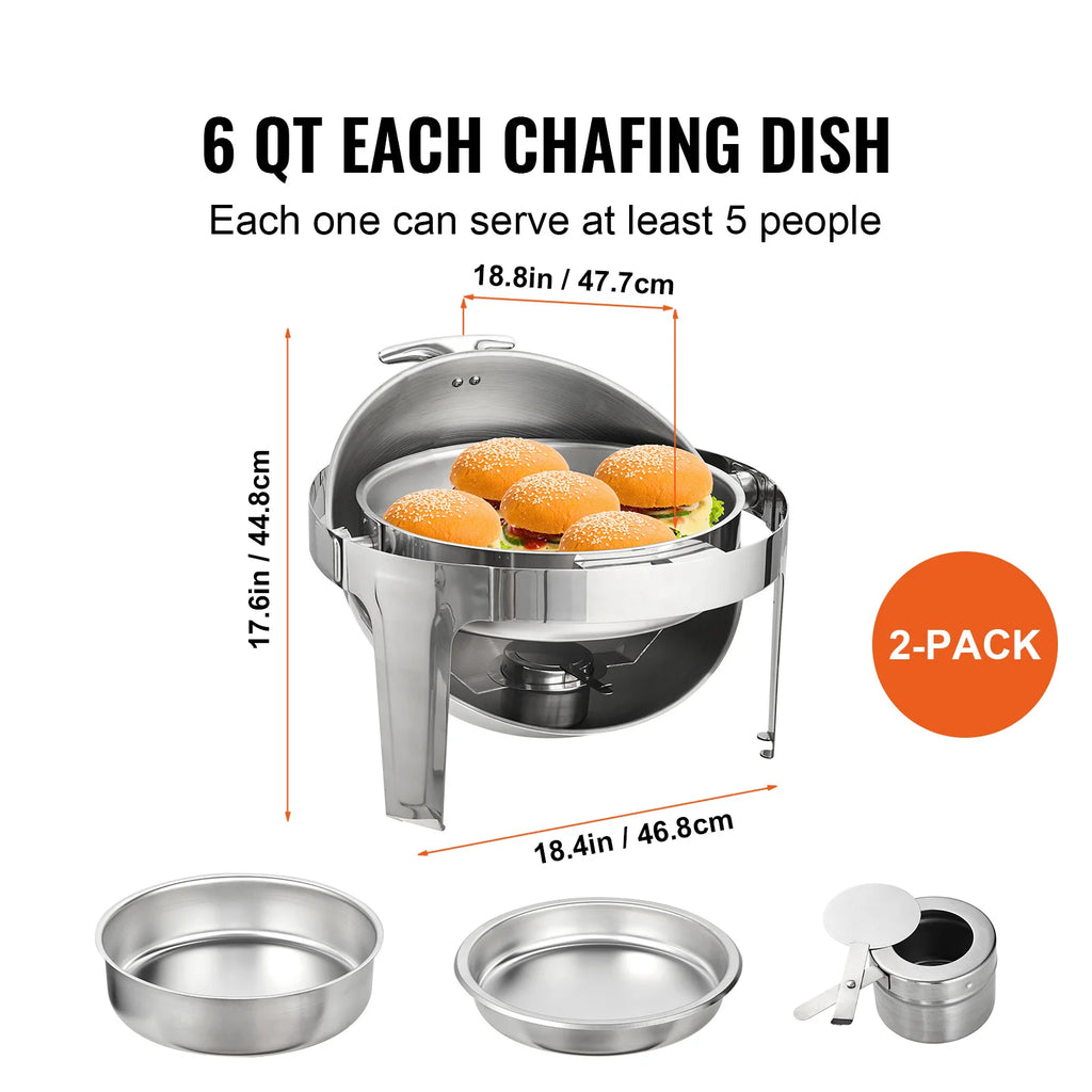 Roll Top Chafing Dish Buffet Set