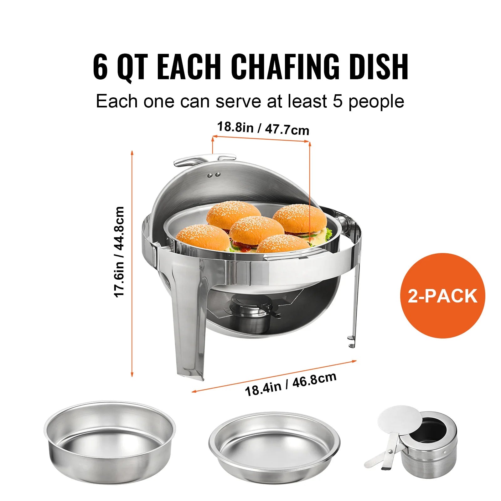 Roll Top Chafing Dish Buffet Set